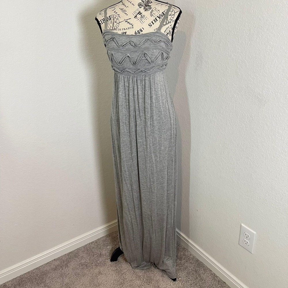 Max Studio Maxi Dress Casual Sleeveless Gray XS